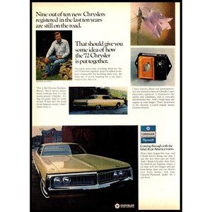 1972 Chrysler Newport Royal 2 Door Hardtop Vintage Print Ad Arthur Godfrey Photo
